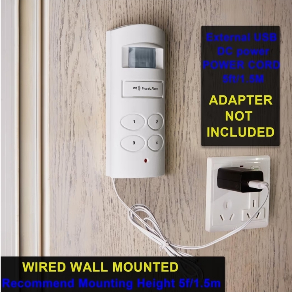 White Motion Sensor Alarm - Picture 5 of 6